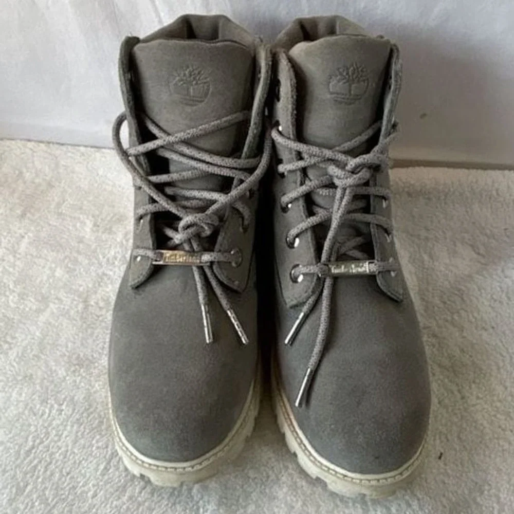 Timberland 6-Inch Premium Waterproof Grey Suede Boots